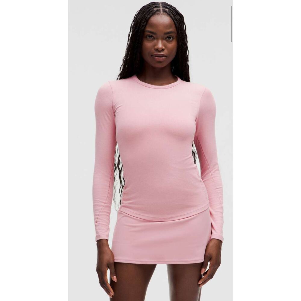 Lululemon Hold Tight Modal Long Sleeve Pink Super Soft Shirt